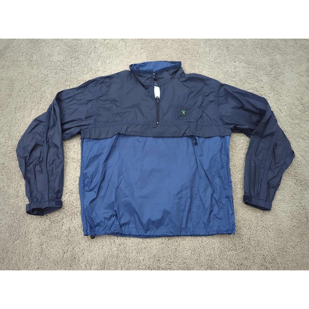 Nautica‎ Rain Jacket Mens XL Two Tone 1/4 Zip Pullover 100% Nylon Windbreaker